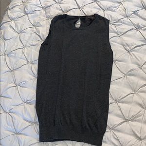 BCBG cotton silk heather gray tank, shell